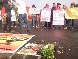 Bawa Poster Berbahasa Inggris, Ibu-ibu Demo di Istana Minta Harga Turun
