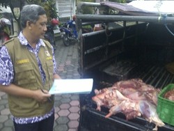 2 Kuintal Daging Sapi Glonggongan Diamankan di Pasar Tradisional Magelang