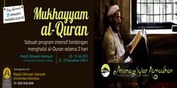 120 Peserta Ikuti Mukhayyam Alquran di Masjid UI