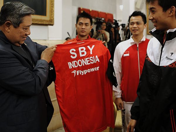 Atlet Bulutangkis Bertemu SBY