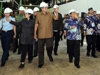 Presiden SBY Tinjau Pabrik Gula Jatiroto