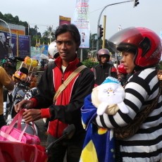 Mudik Naik Motor dan Bawa Bayi, Wandi Dicegat Kapolres Bogor