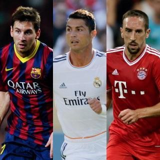 Messi, Ronaldo & Ribery Kandidat Pemain Terbaik di Eropa