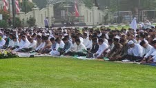 Kapolri dan Petinggi Polri Sholat Ied di Lapangan Bhayangkara