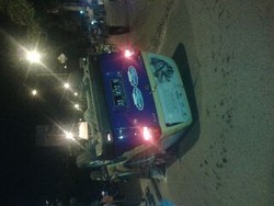 Suzuki APV Terbalik di Dekat SPBU Mas Mansyur Jakpus