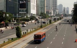 Suasana Jalan di Thamrin-Sudirman Masih Berlebaran