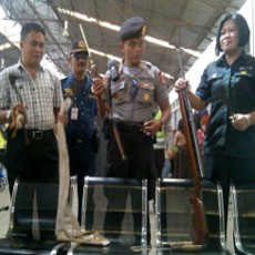 Sajam dan Senapan Angin Disita Dari Penumpang Kapal