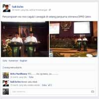 Saat Calon Beberkan Visi Misi, Anggota Dewan Ini Facebook-an