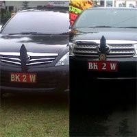Priiit! Pelat Mobil Dinas Wawali dan Ketua DPRD Pematangsiantar Kembar