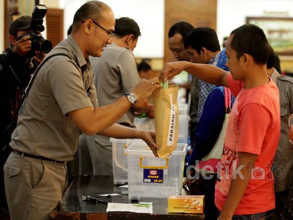 Begini Suasana Undian Lapak Tanah Abang
