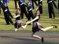 Aksi Marching Band di HUT ke-68 RI