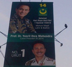 Baliho Yusril Capres RI Nongol di Pondok Indah