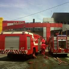 Gudang Supermarket AJBS Terbakar