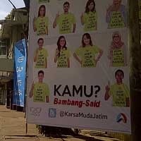 Baliho Pendukung KarSa Jadi Korban Tangan Usil