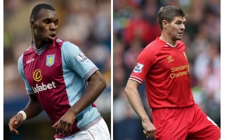 Benteke vs Gerrard di Villa Park