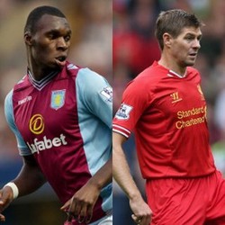 Benteke vs Gerrard di Villa Park