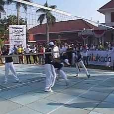 4 Cagub-Cawagub Gelar Pertandingan Voli Hari Terakhir Kampanye