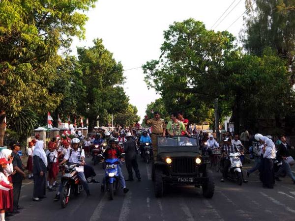 Hendra & Ahsan Diarak di Pemalang