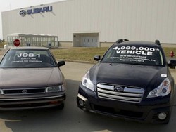 Mobil Subaru ke-4 Juta Meluncur dari Pabrik AS