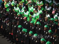 Ribuan Buruh Penuhi Bundaran HI