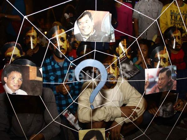 Puluhan Massa Pendukung Munir Padati Bunderan HI