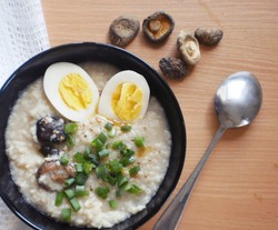 Bubur jamur shiitake