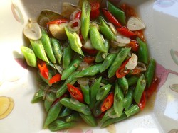 Home made oseng-oseng buncis