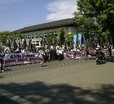 Massa HTI Jabar Kembali Gelar Aksi Penolakan Miss World