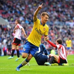 Ramsey Dua Gol, Arsenal Bungkam Sunderland 3-1