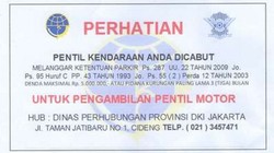 Operasi Pencabutan Pentil Motor yang Parkir Liar di Roxy Digelar Lagi