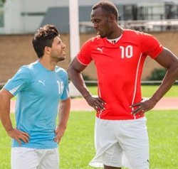 Sebelum Derby Manchester, Usain Bolt Latih Aguero
