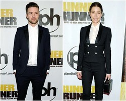 So Sweet! Gaya Busana Kompak ala Justin Timberlake dan Jessica Biel