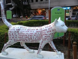 Miaaw! Lucunya Taman Penuh Patung Kucing di Kolombia