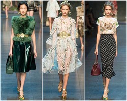 Busana Penuh Emas dan Bunga dari Koleksi Terbaru Dolce & Gabbana