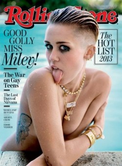 Miley Cyrus Berpose Telanjang Dada di Sampul Majalah Rolling Stone AS