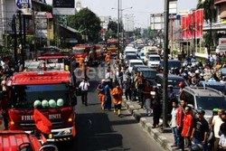 Aksi Pemadam Kebakaran Sering Terhambat Kemacetan