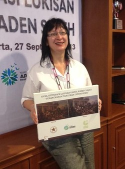 Susanne Erhards, Merestorasi Lukisan Raden Saleh dengan Ritual Khusus