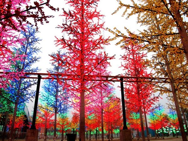 Unik, Hutan Lampu di Light Forest i-City Malaysia