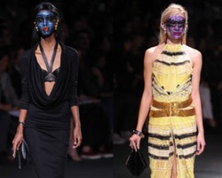 Wajah Model di Fashion Show Givenchy Ditempel dengan Ratusan Bebatuan 