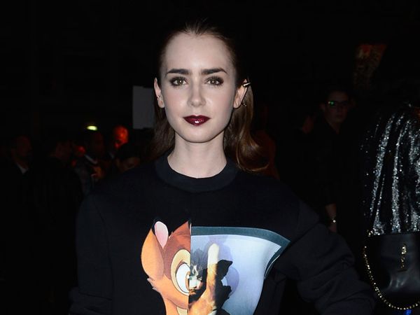 Dark Lips Lily Collins