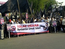 Obama Batal Hadiri APEC, Massa HTI Tetap Demo Tolak Kehadiran AS