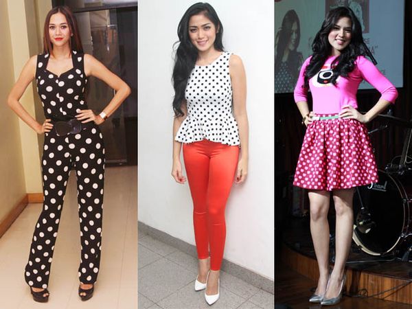 Gaya Stylish Selebriti dengan Motif Polkadot