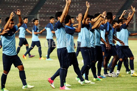 Para Pemain Timnas U-19 Antusias Main di GBK Para Pemain Timnas U-19 Antusias Main di GBK