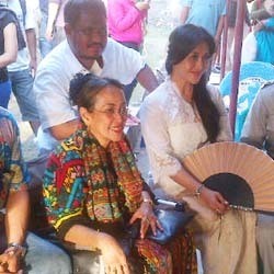 Sukmawati Sambangi Lokasi Syuting Ketika Bung di Ende