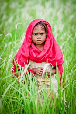 Gadis Kecil Berselendang Merah