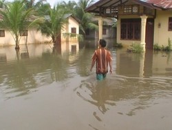 Ribuan Rumah Terendam Banjir di Langkat Sumut