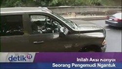Inilah Aksi Konyol Seorang Pengemudi Ngantuk