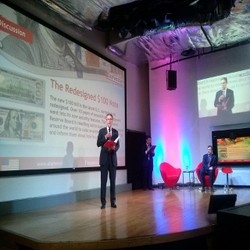 The Fed Sosialisasikan Pecahan US$ 100 yang Baru di Jakarta