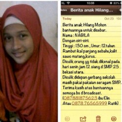 Diduga Diculik Modus Hipnotis, Hampir Seminggu Nabila Hilang