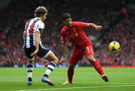 Suarez Hat-trick, Liverpool Hantam West Brom 4-1